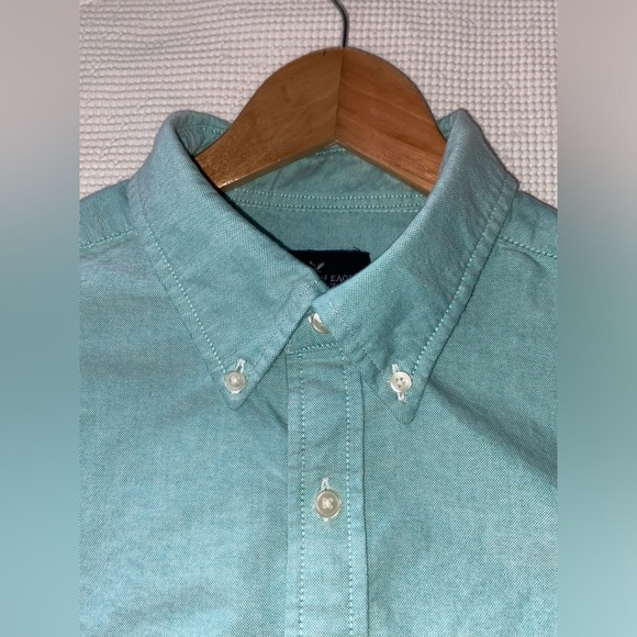 2/40$ Men’s American Eagle 100% cotton long sleeves Oxford shirts Sz Large - Picture 2 of 11